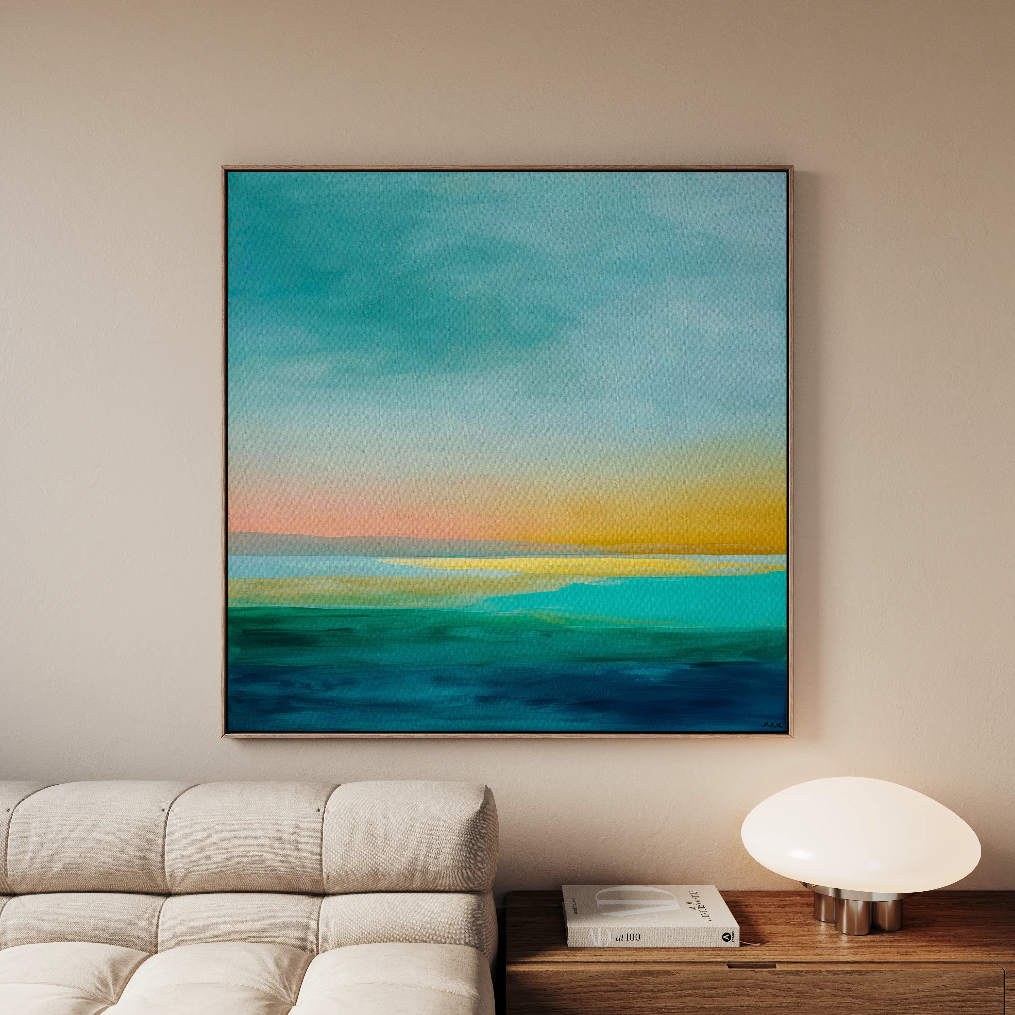 Abstract 749 Canvas Art 60 x 60 cm / Black