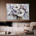 Floral 749 Canvas Art 60 x 40 cm / Black