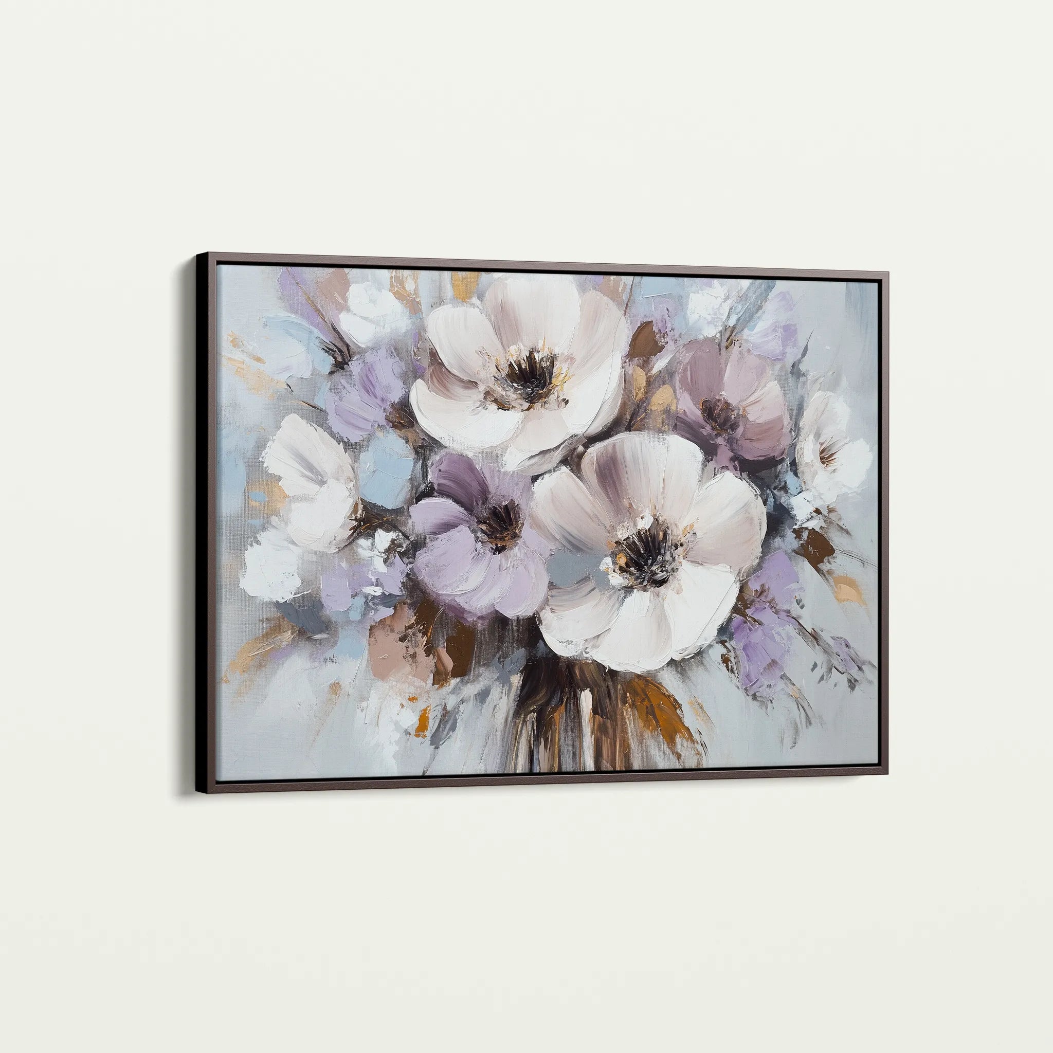 Floral 749 Canvas Art 60 x 40 cm / Black