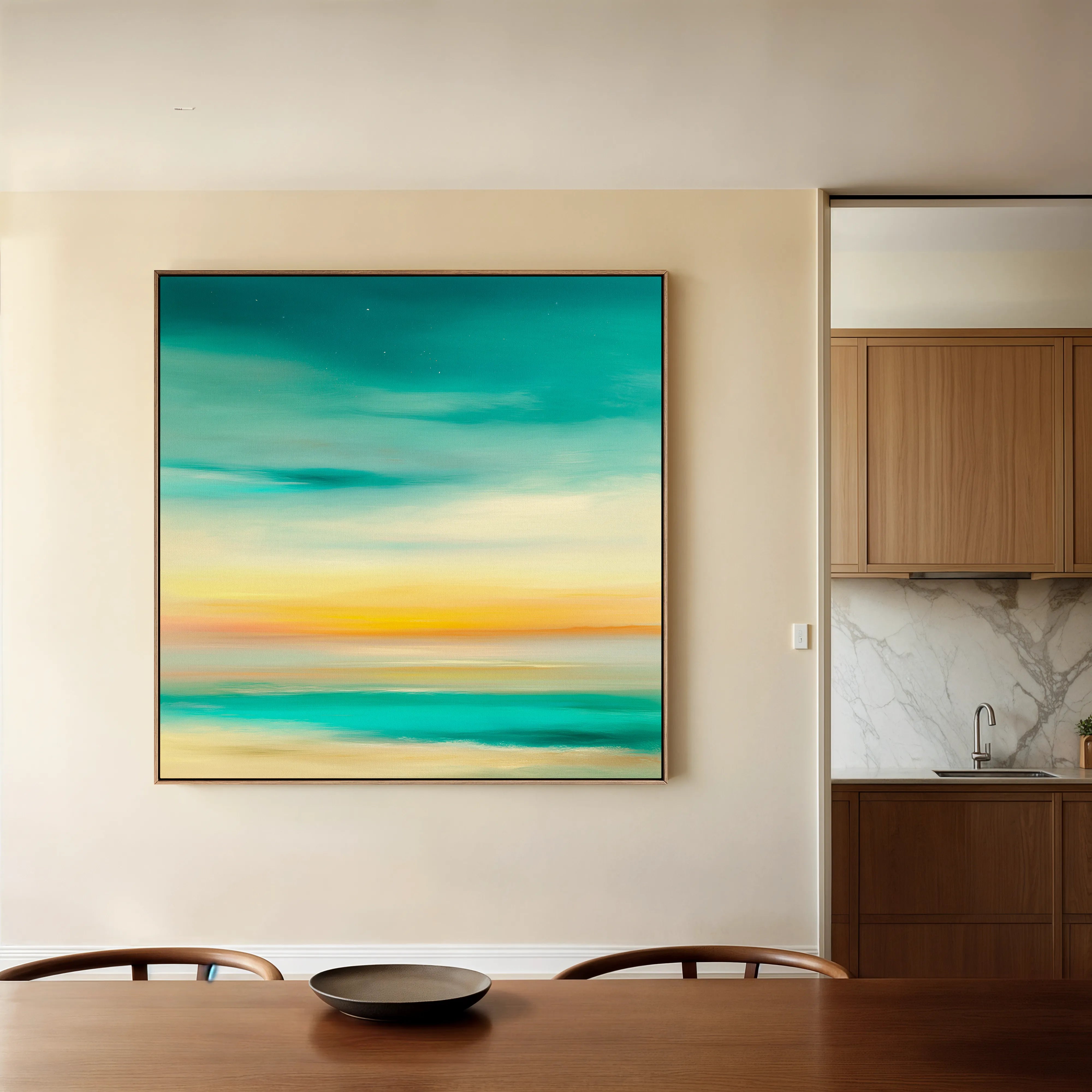 Abstract 750 Canvas Art 60 x 60 cm / Black
