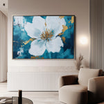 Floral 750 Canvas Art 60 x 40 cm / Black