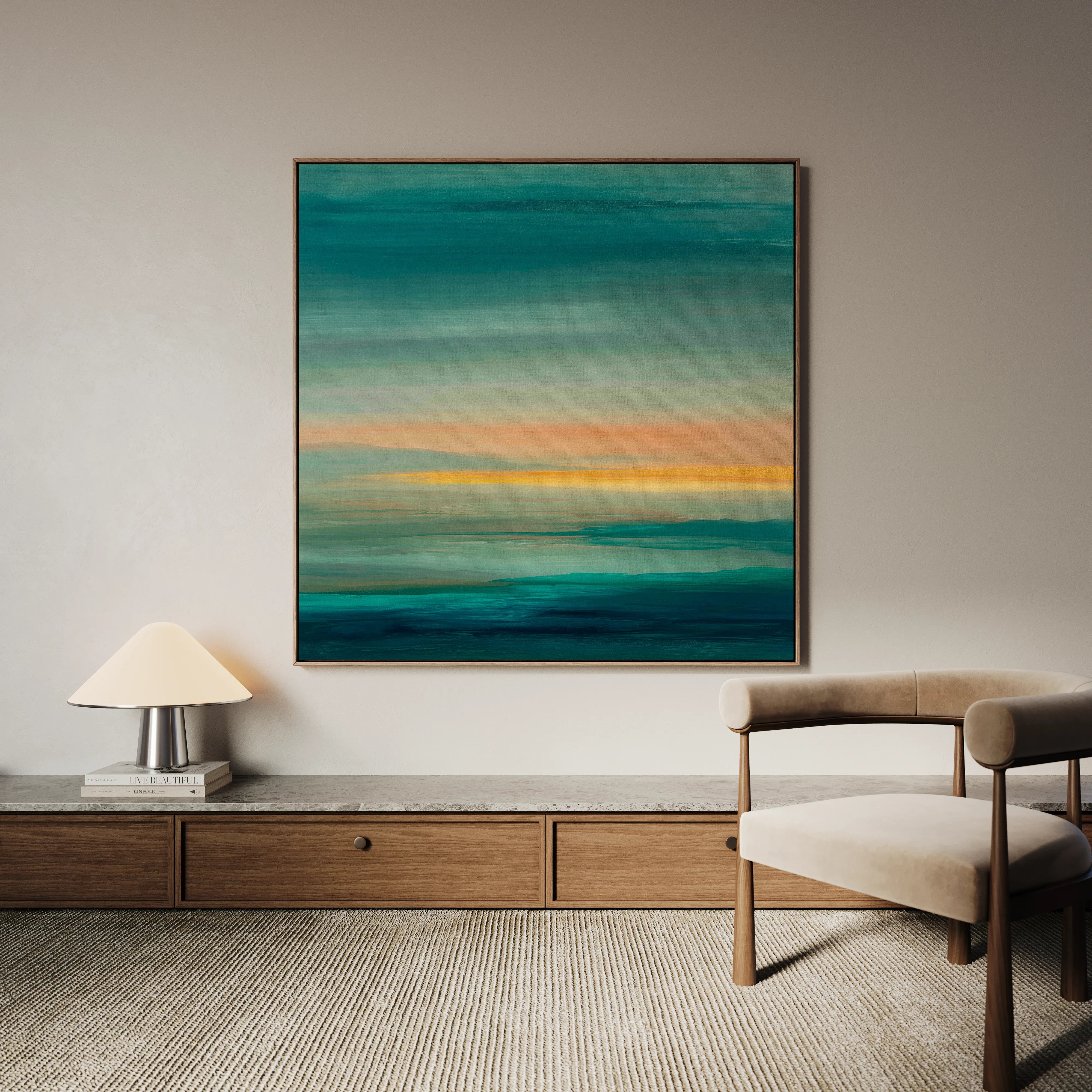 Abstract 751 Canvas Art 60 x 60 cm / Black