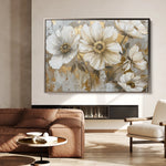 Floral 751 Canvas Art 60 x 40 cm / Black