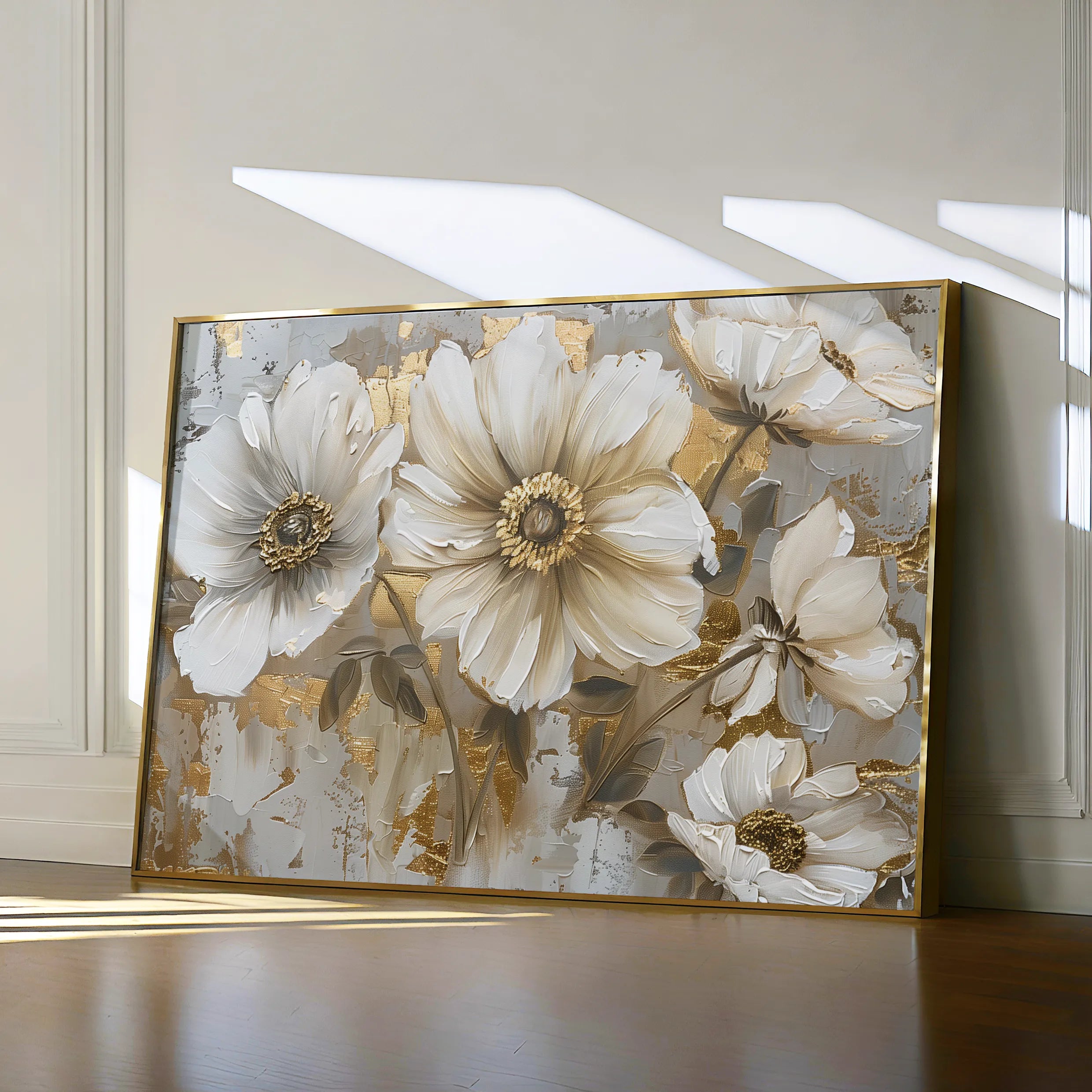 Floral 751 Canvas Art 60 x 40 cm / Black