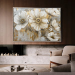 Floral 751 Canvas Art 60 x 40 cm / Black
