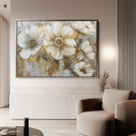 Floral 751 Canvas Art 60 x 40 cm / Black