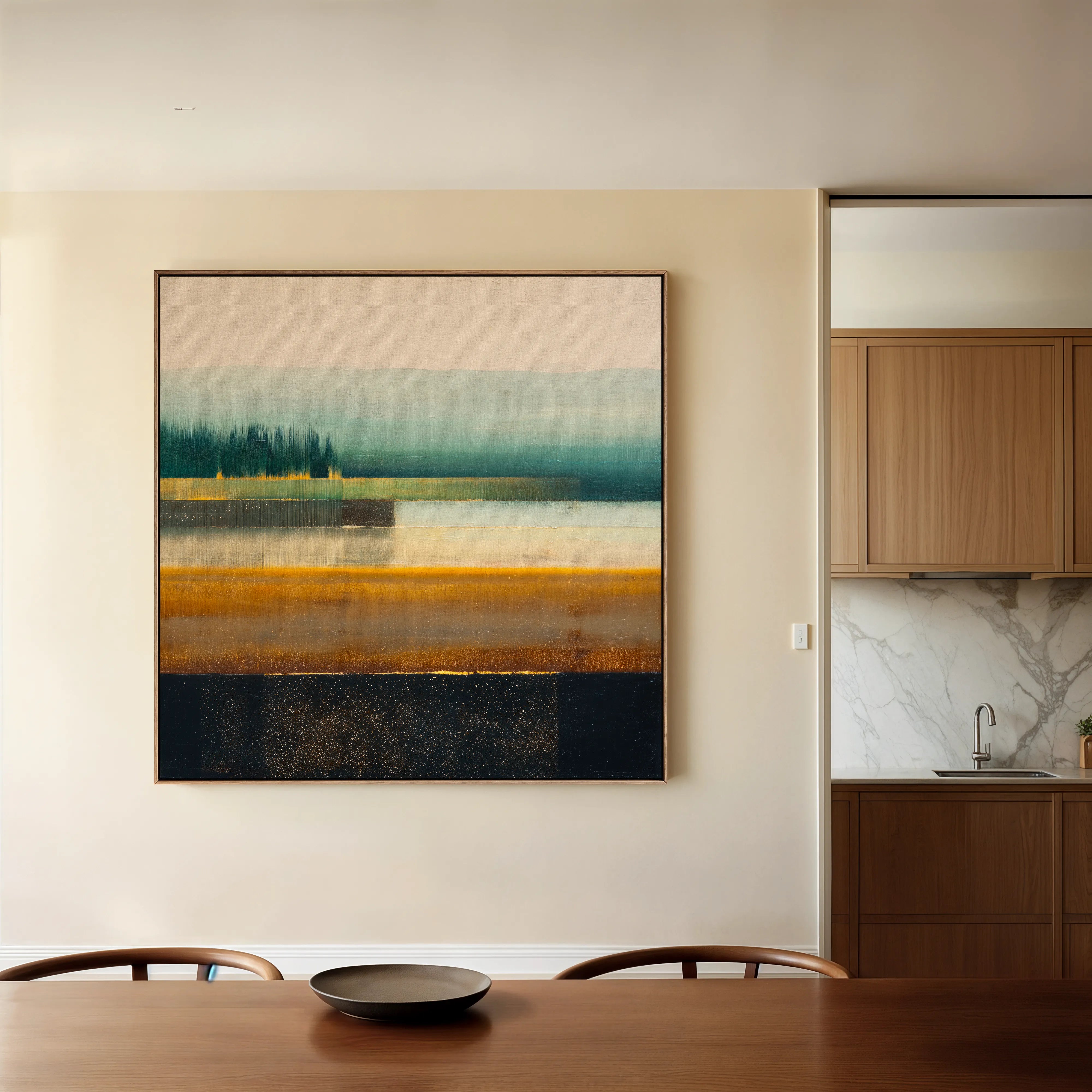 Abstract 752 Canvas Art 60 x 60 cm / Black
