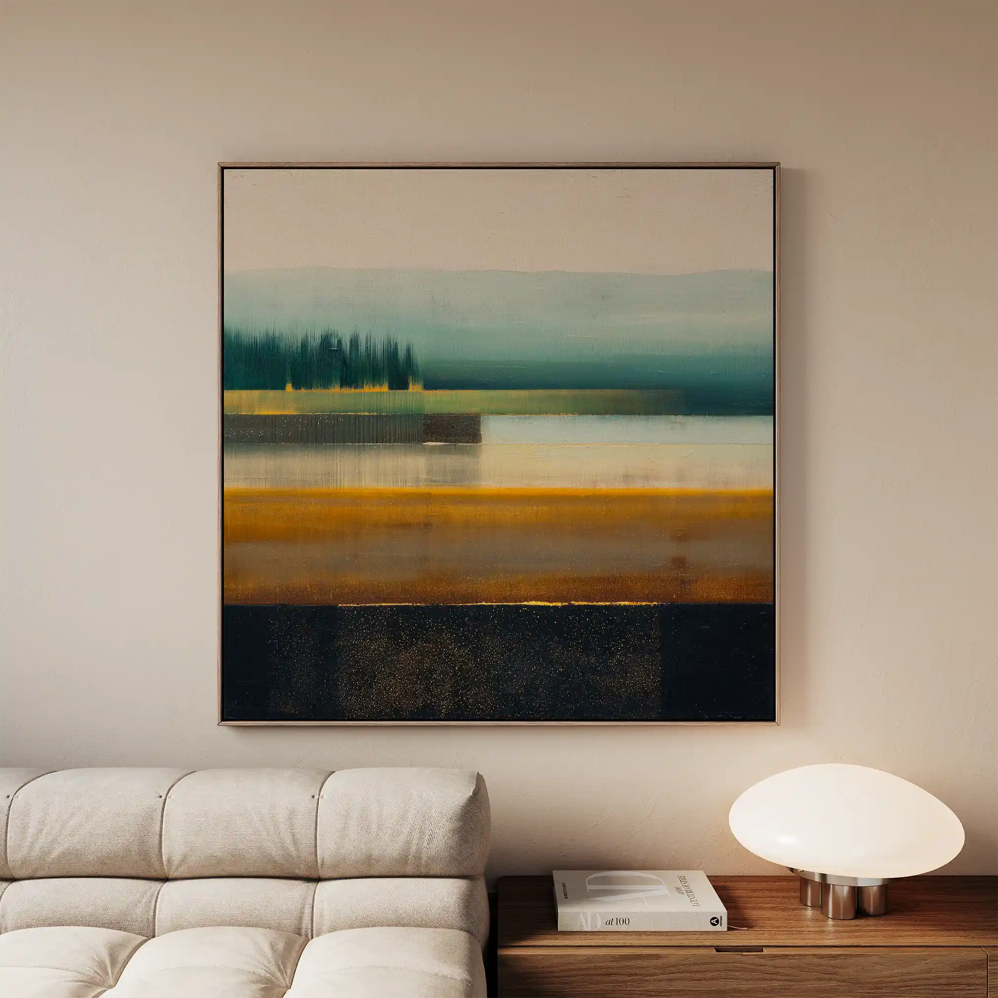Abstract 752 Canvas Art 60 x 60 cm / Black