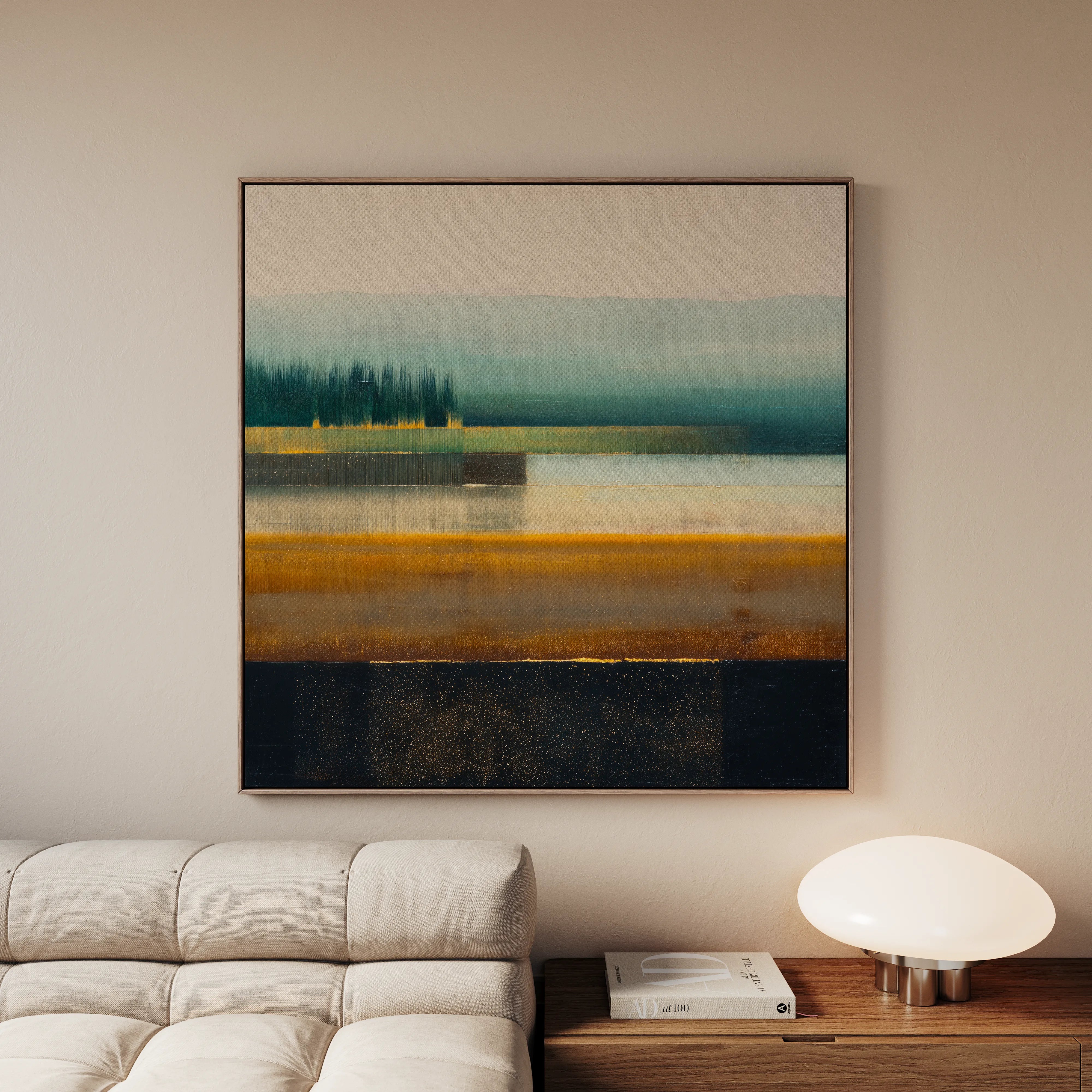 Abstract 752 Canvas Art 60 x 60 cm / Black