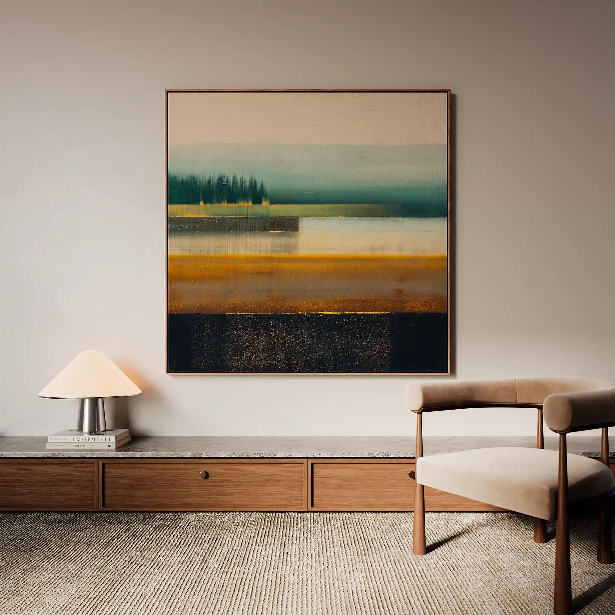 Abstract 752 Canvas Art 60 x 60 cm / Black