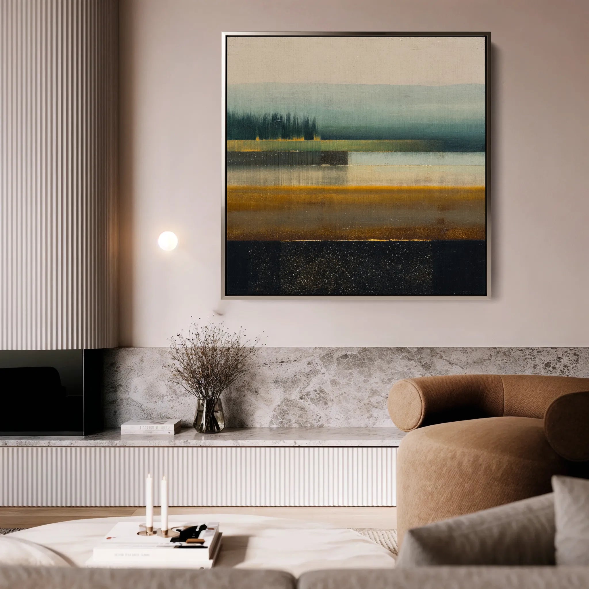 Abstract 752 Canvas Art 60 x 60 cm / Black