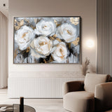 Floral 752 Canvas Art 60 x 40 cm / Black