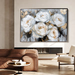 Floral 752 Canvas Art 60 x 40 cm / Black