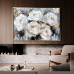 Floral 752 Canvas Art 60 x 40 cm / Black