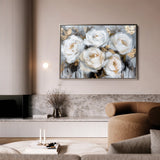 Floral 752 Canvas Art 60 x 40 cm / Black