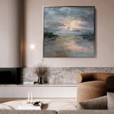 Abstract 753 Canvas Art 60 x 60 cm / Black