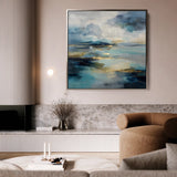 Abstract 754 Canvas Art 60 x 60 cm / Black