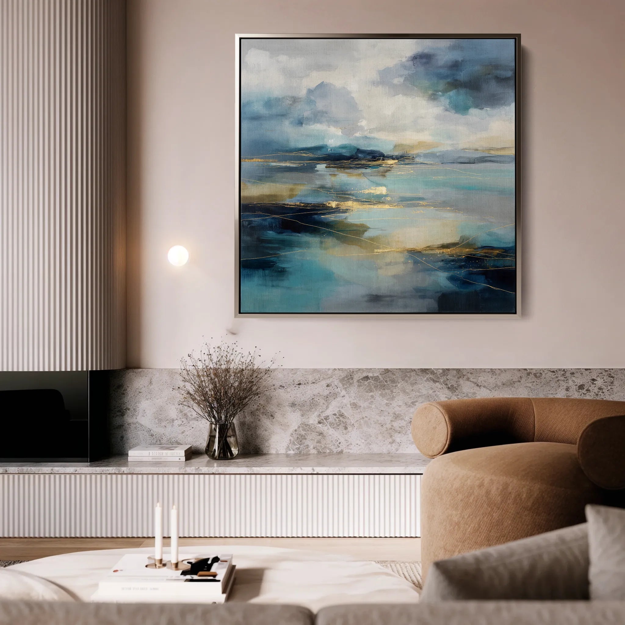 Abstract 754 Canvas Art 60 x 60 cm / Black