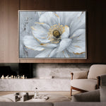 Floral 754 Canvas Art 60 x 40 cm / Black