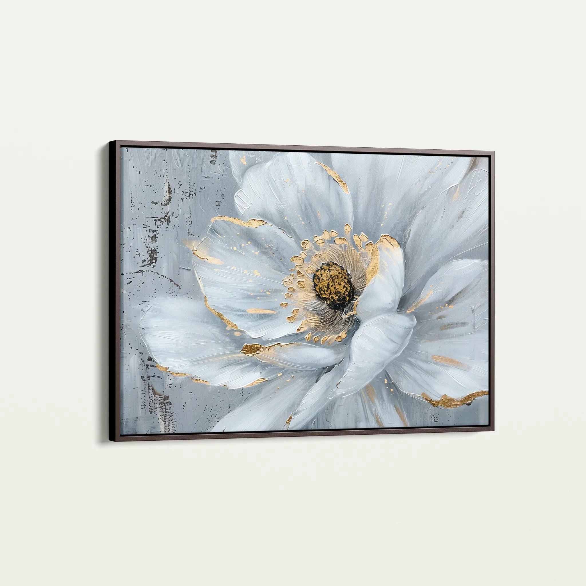 Floral 754 Canvas Art 60 x 40 cm / Black