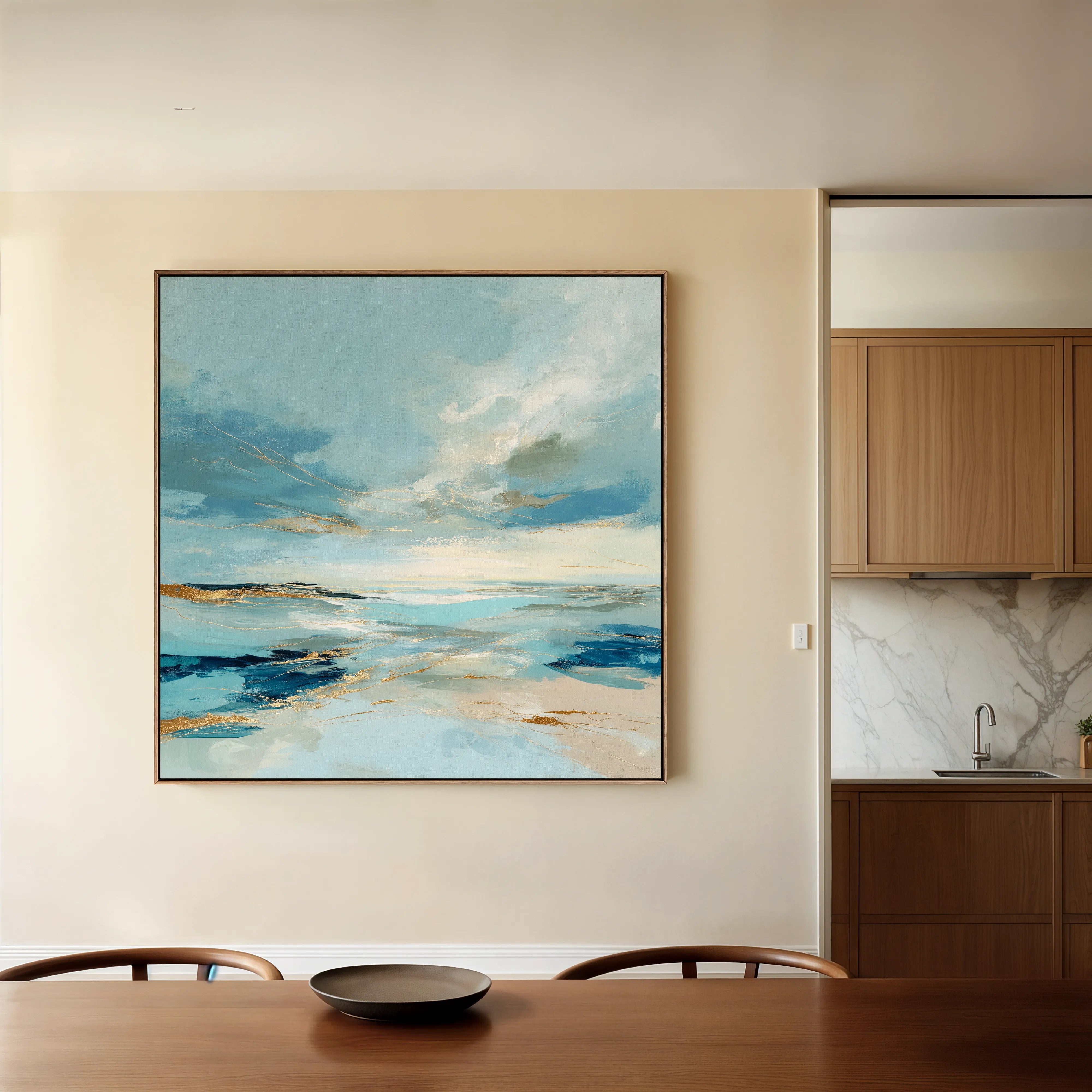 Abstract 755 Canvas Art 60 x 60 cm / Black