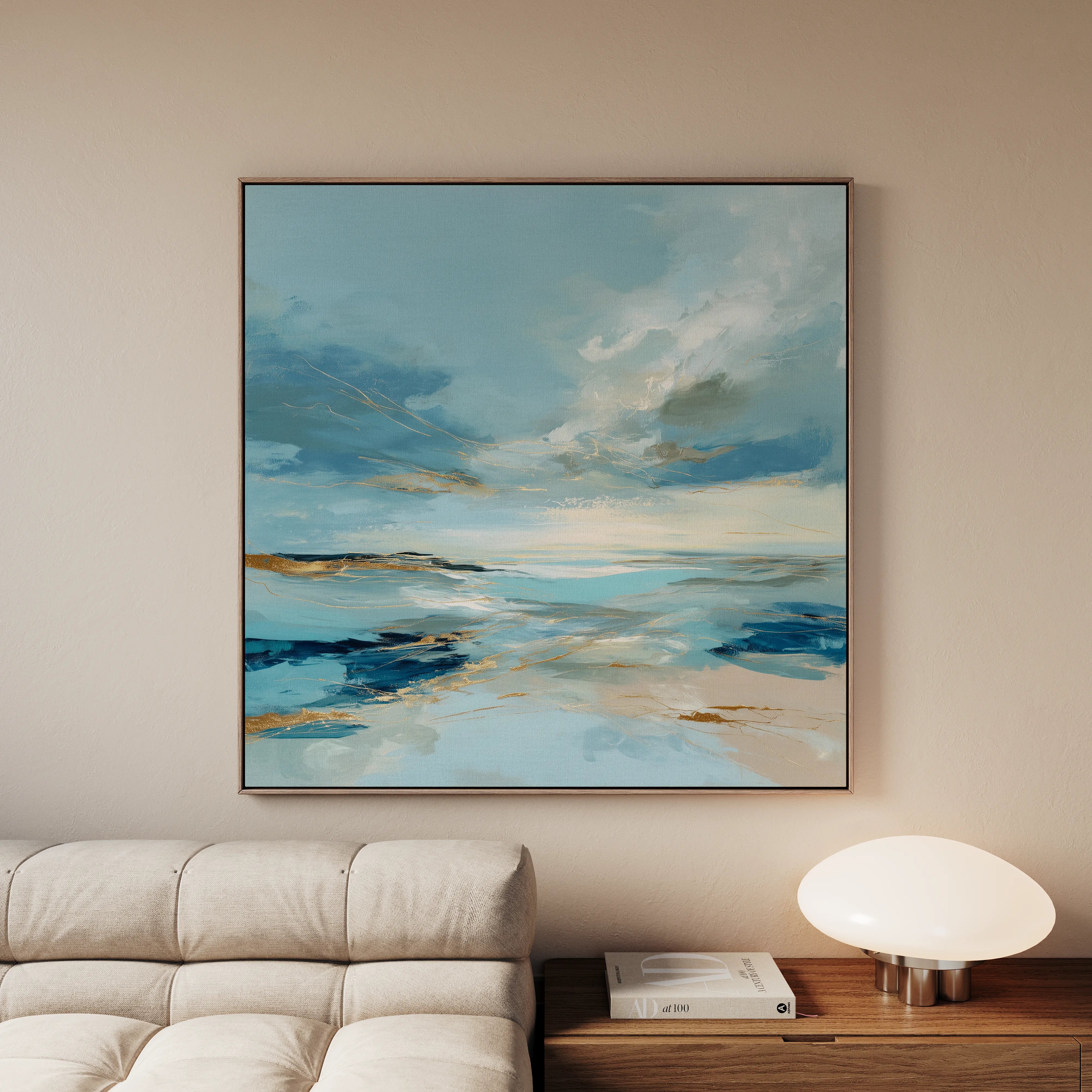 Abstract 755 Canvas Art 60 x 60 cm / Black