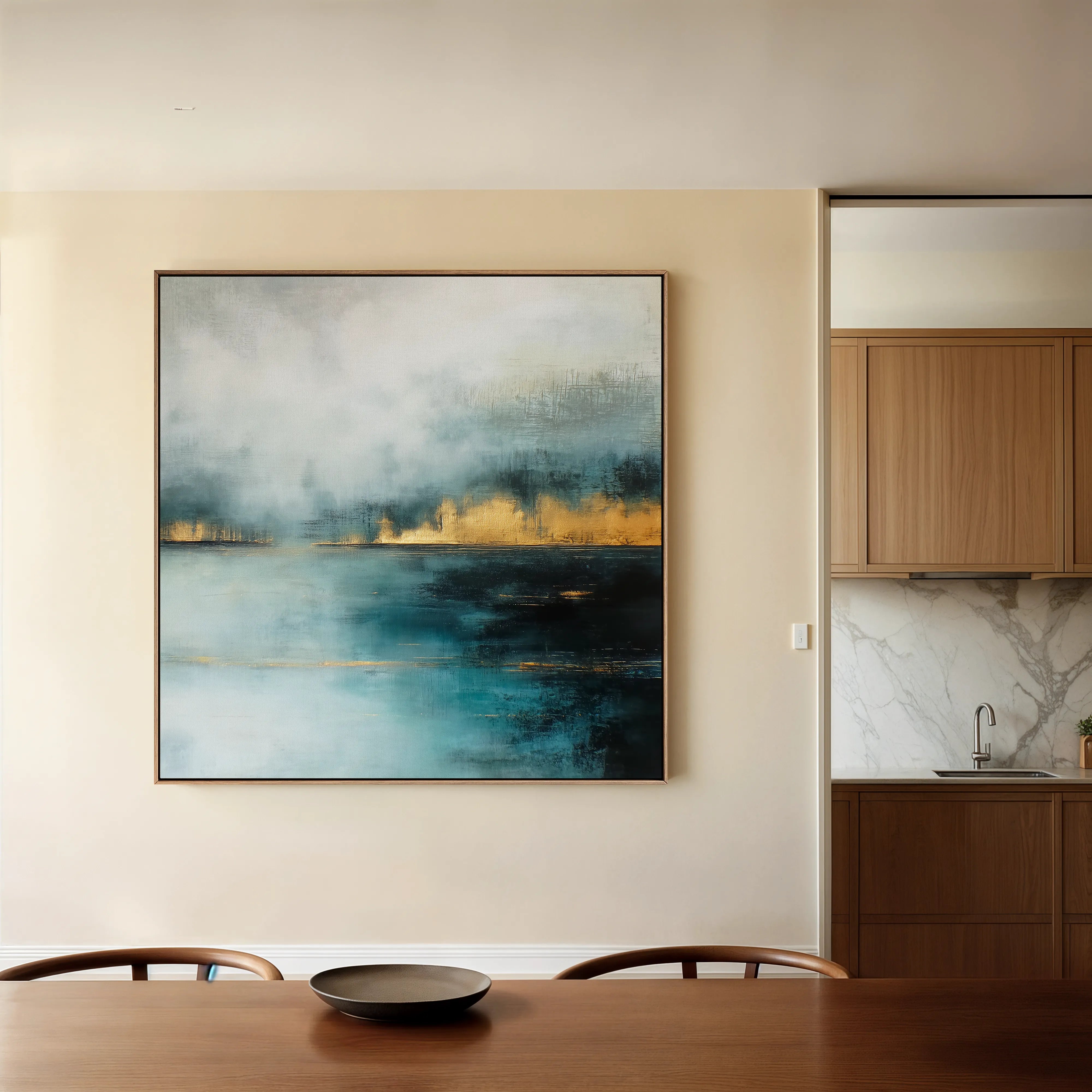 Abstract 756 Canvas Art 60 x 60 cm / Black