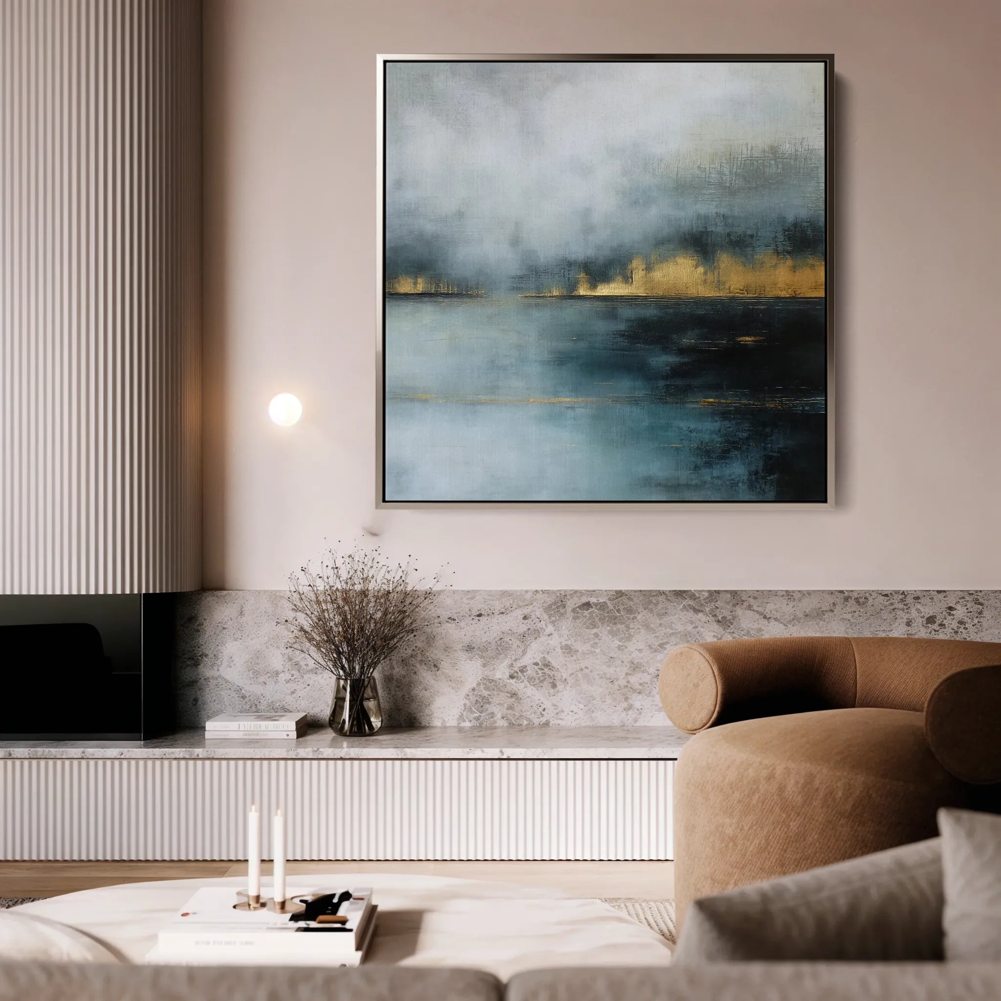 Abstract 756 Canvas Art 60 x 60 cm / Black