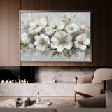 Floral 756 Canvas Art 60 x 40 cm / Black