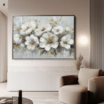 Floral 756 Canvas Art 60 x 40 cm / Black