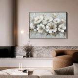 Floral 756 Canvas Art 60 x 40 cm / Black