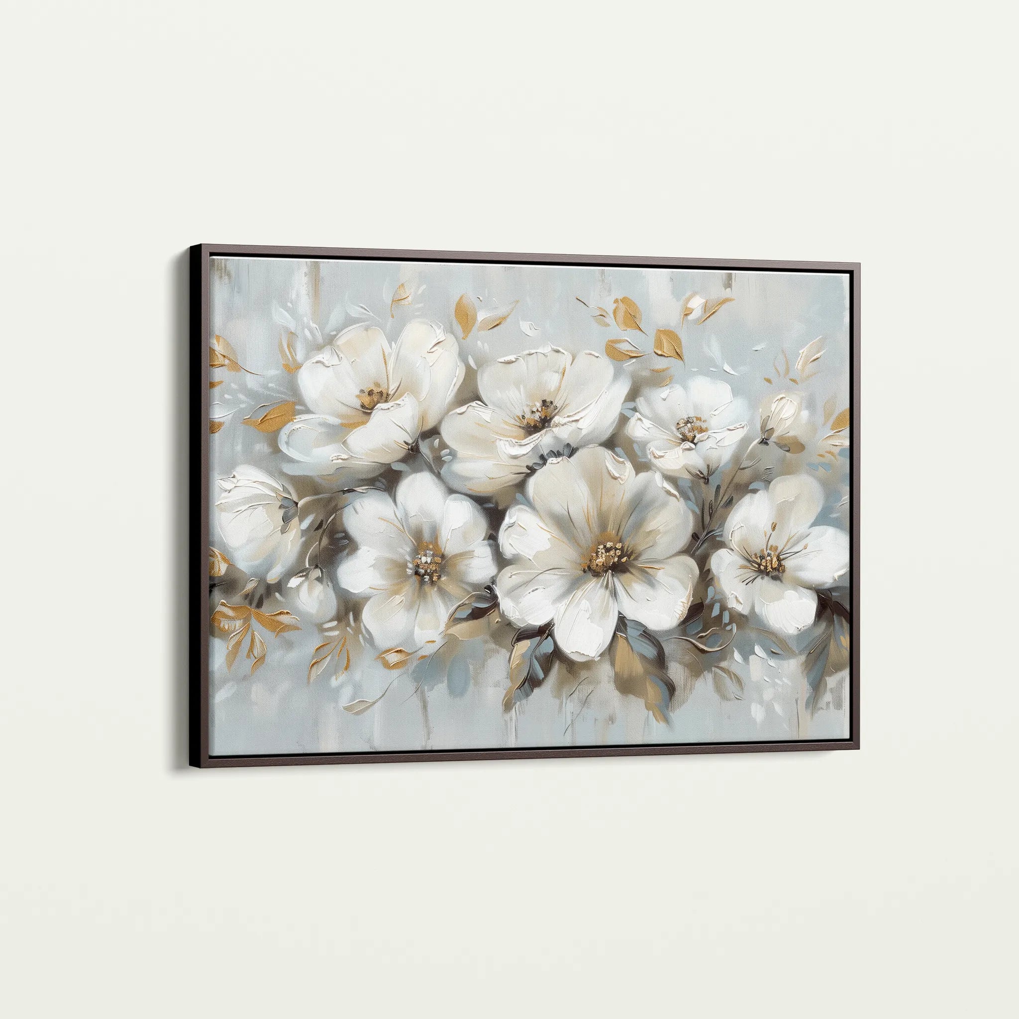 Floral 756 Canvas Art 60 x 40 cm / Black