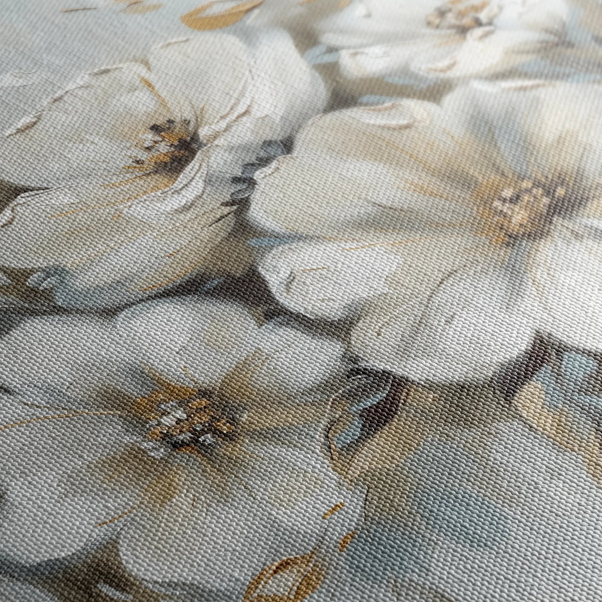 Floral 756 Canvas Art 60 x 40 cm / Black