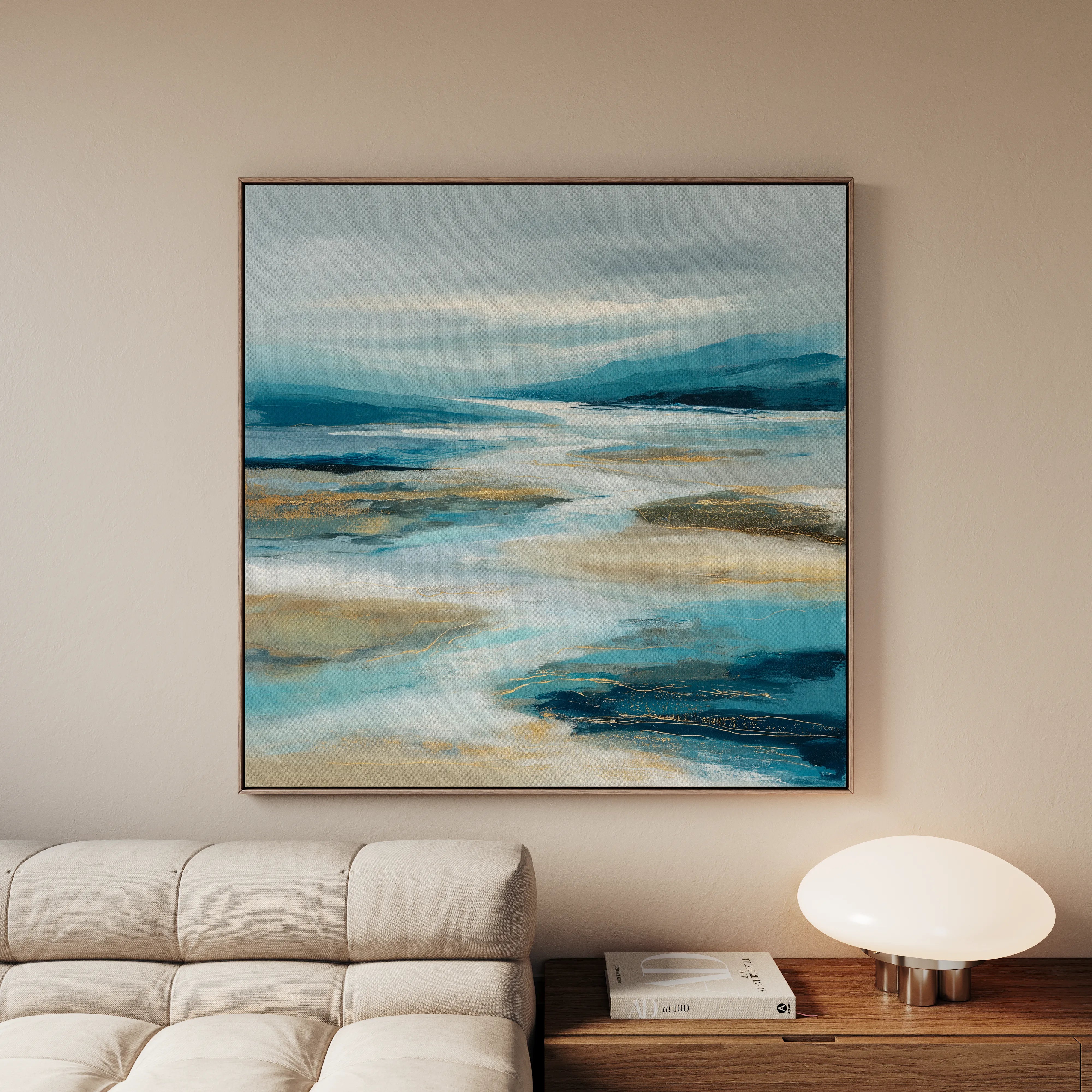 Abstract 757 Canvas Art 60 x 60 cm / Black