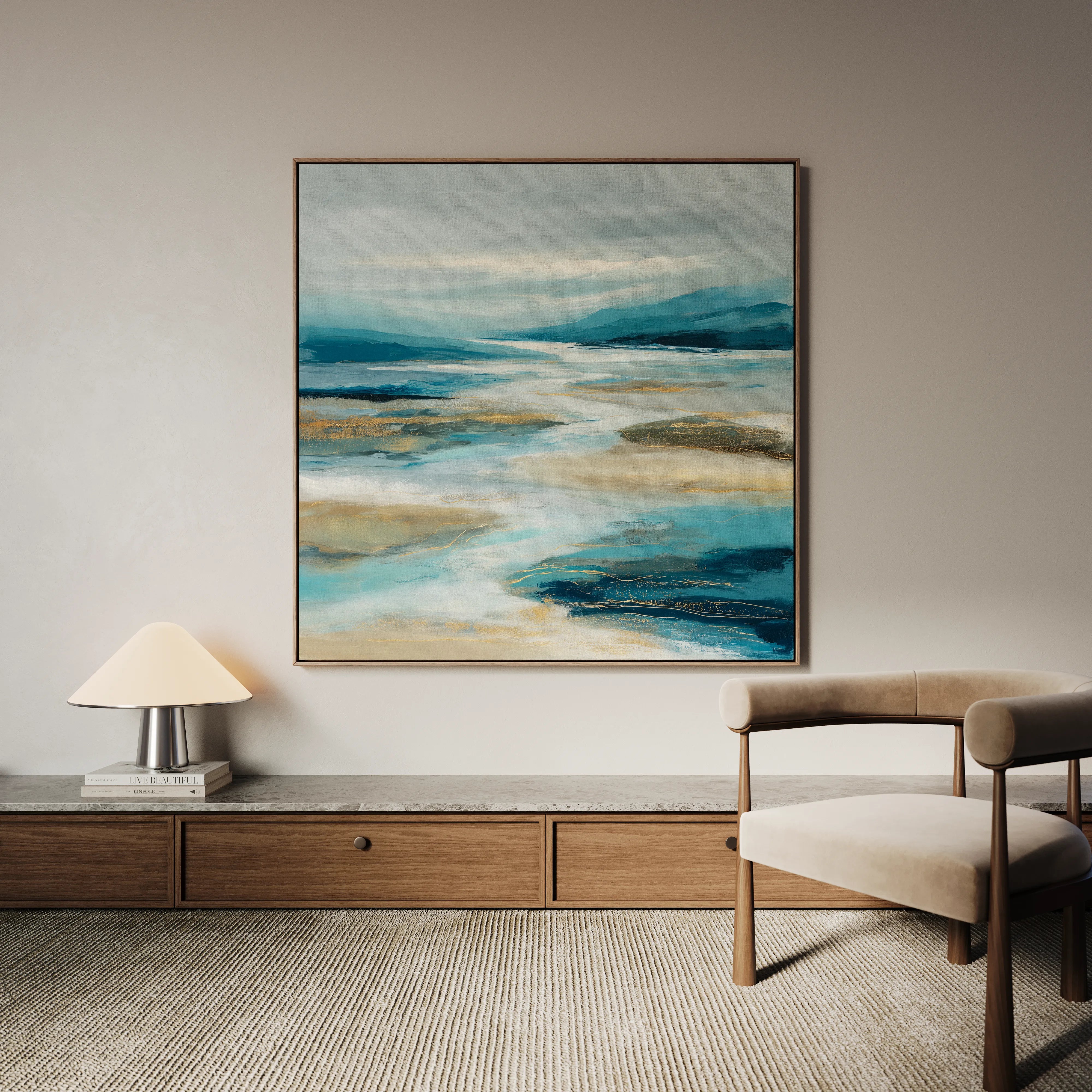 Abstract 757 Canvas Art 60 x 60 cm / Black