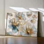Floral 757 Canvas Art 60 x 40 cm / Black