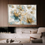 Floral 757 Canvas Art 60 x 40 cm / Black