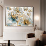 Floral 757 Canvas Art 60 x 40 cm / Black