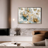 Floral 757 Canvas Art 60 x 40 cm / Black