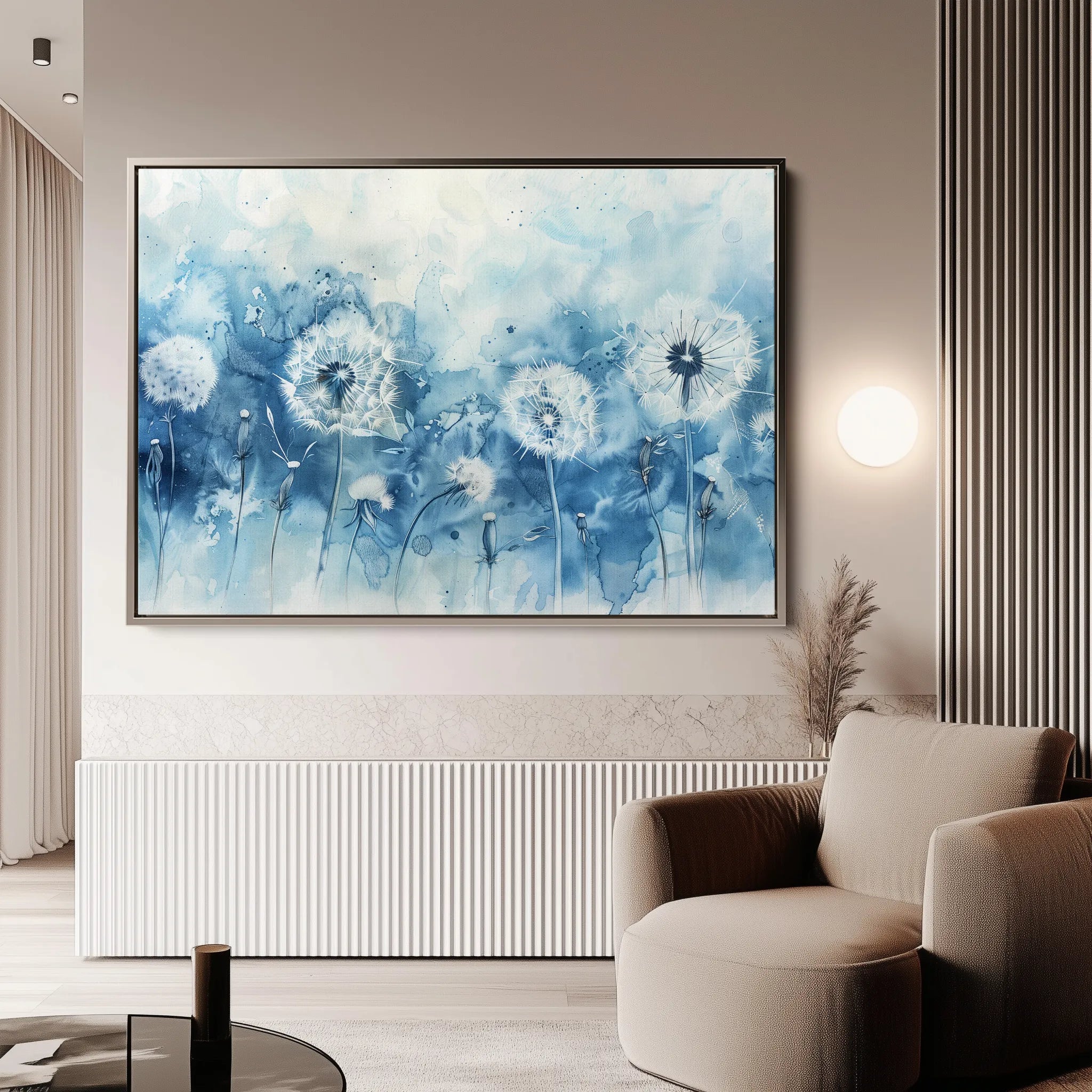 Floral 758 Canvas Art 60 x 40 cm / Black
