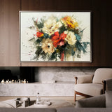 Floral 759 Canvas Art 60 x 40 cm / Black
