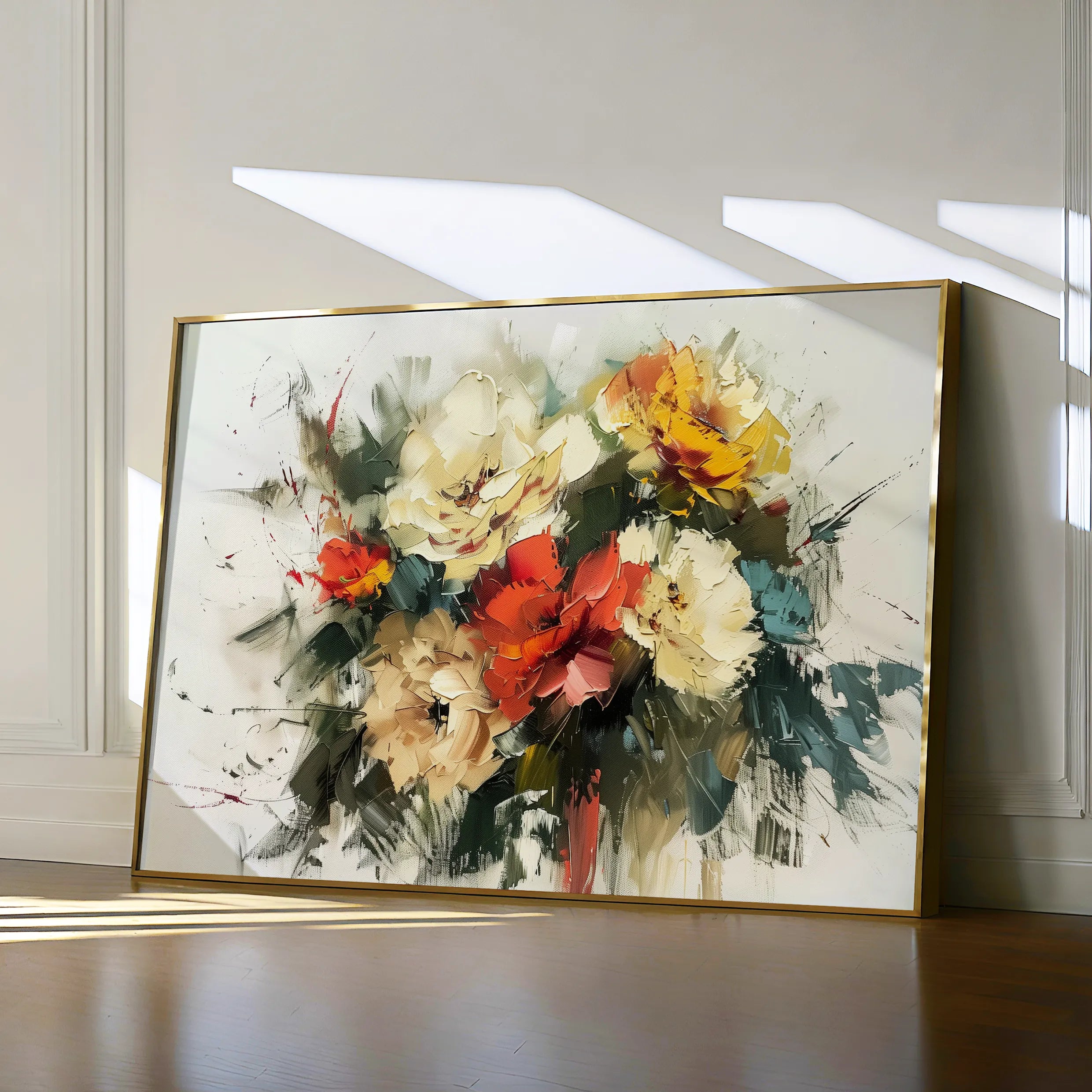 Floral 759 Canvas Art 60 x 40 cm / Black