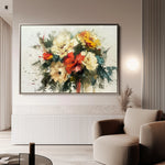 Floral 759 Canvas Art 60 x 40 cm / Black