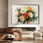 Floral 759 Canvas Art 60 x 40 cm / Black