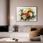 Floral 759 Canvas Art 60 x 40 cm / Black