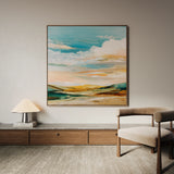 Abstract 760 Canvas Art 60 x 60 cm / Black