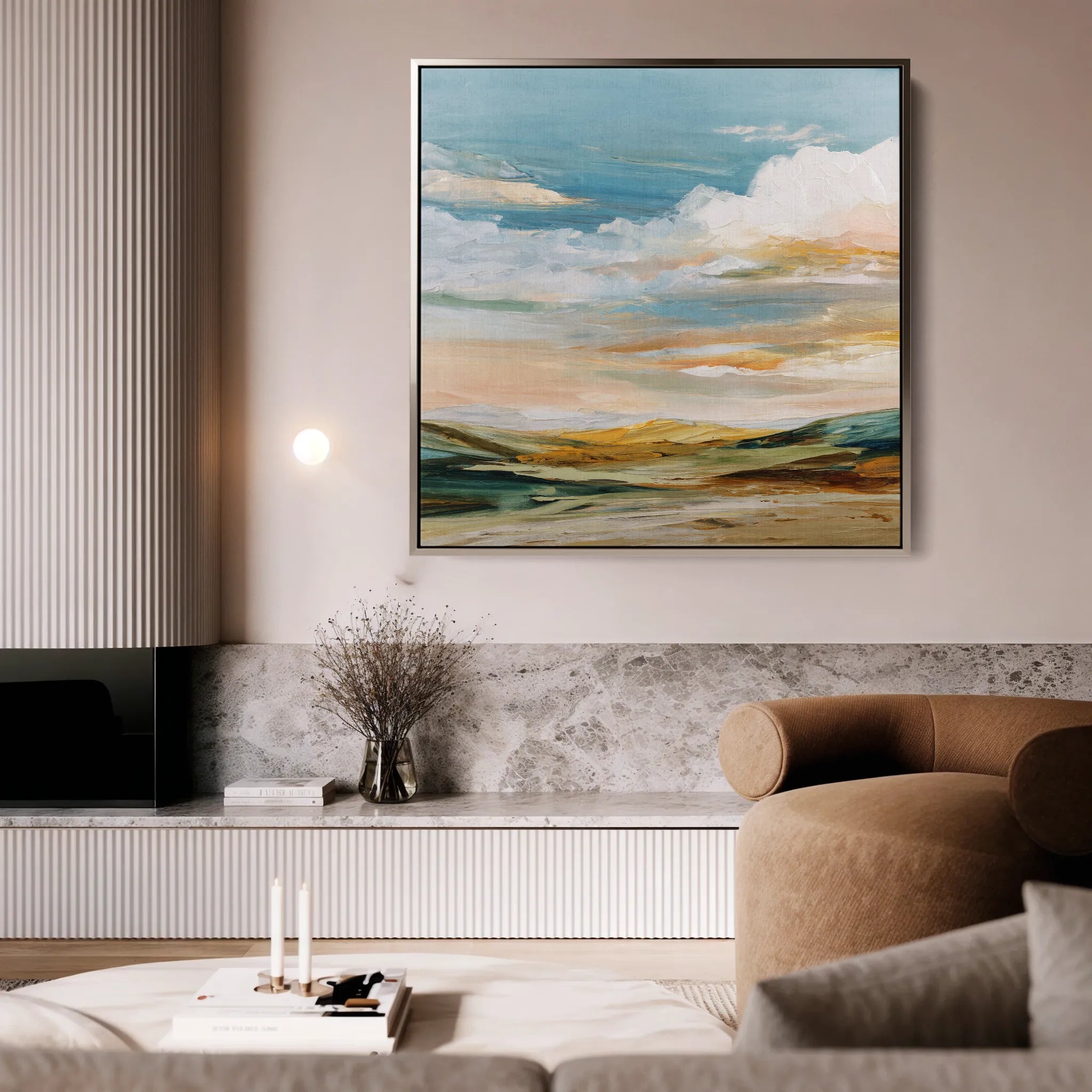Abstract 760 Canvas Art 60 x 60 cm / Black