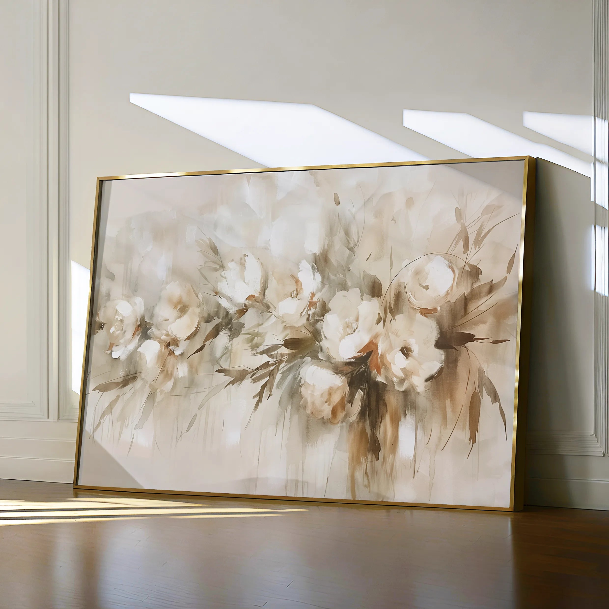 Floral 760 Canvas Art 60 x 40 cm / Black