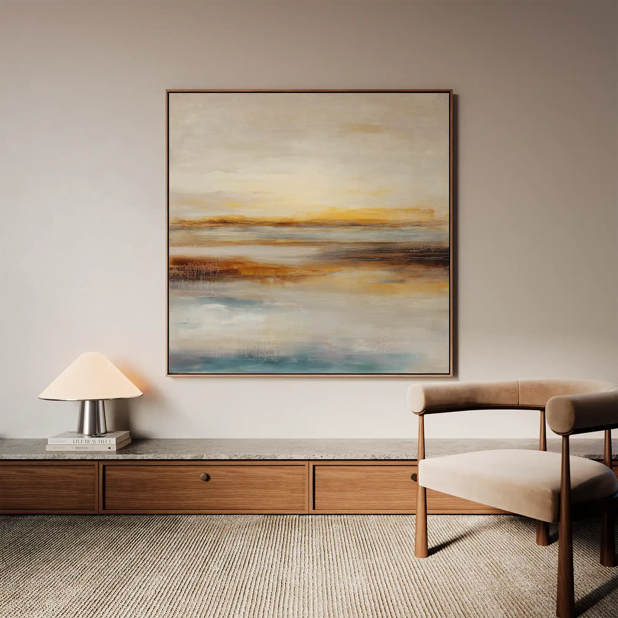 Abstract 761 Canvas Art 60 x 60 cm / Black