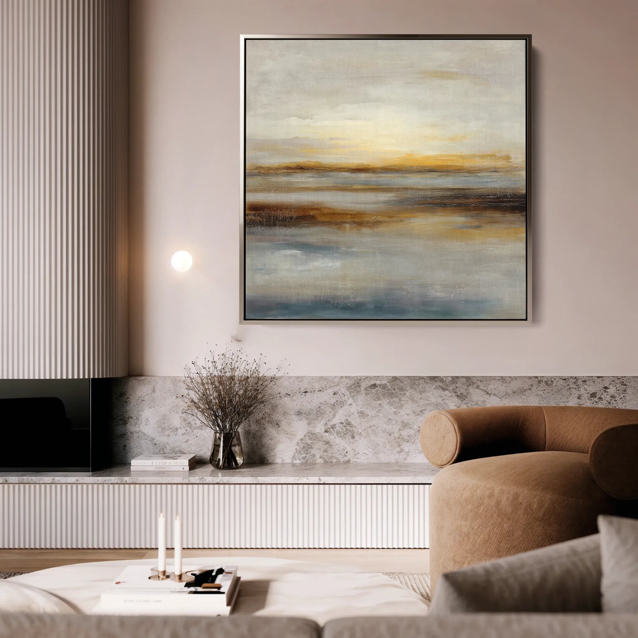 Abstract 761 Canvas Art 60 x 60 cm / Black